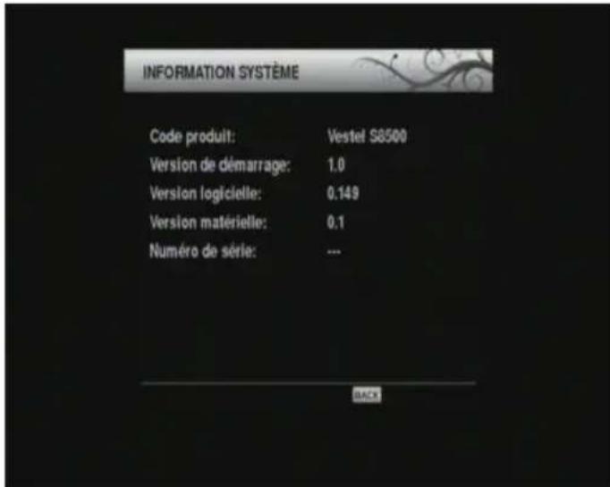 SEDEA ST5000HD - Informations système - 1