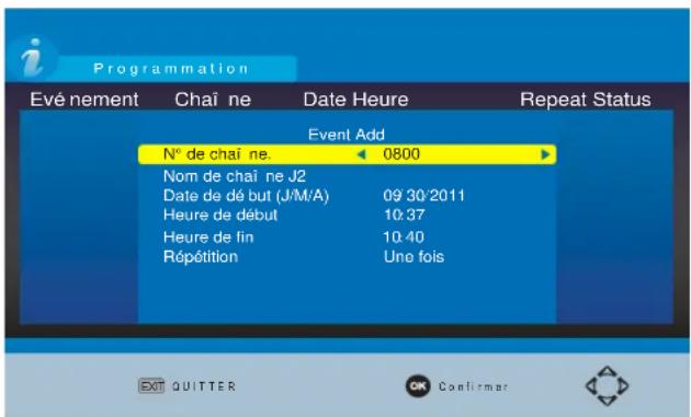 SCHAUB LORENZ TNT1226MPEG4 - Effectuer un ou plusieurs enregistrements planifiés - 2
