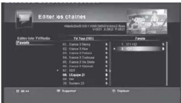 METRONIC Terbox 441663 - Modifier une liste de chaînes favorites : - 1