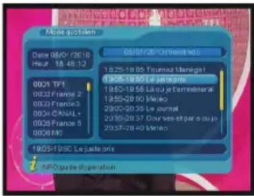 OPTEX ORT 8841 - VIII.7) EPG (guide électronique des programmes) - 2
