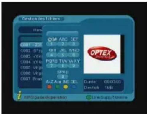 OPTEX ORT 8841 - Vi.2) renommer 1 enregistrement - 1