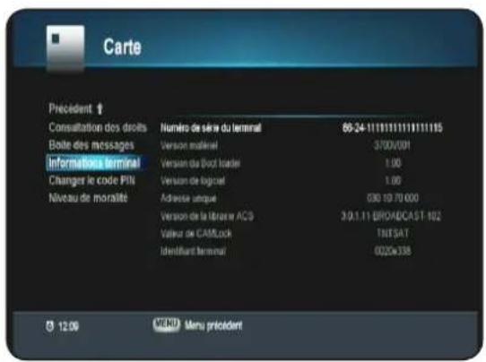 OPTEX ORS 9970HD - III.3) Informations du terminal - 1