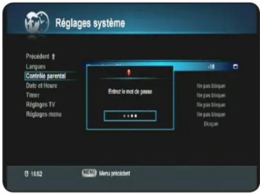 OPTEX ORS 9970HD - II.2.b) Contrôle parental - 1