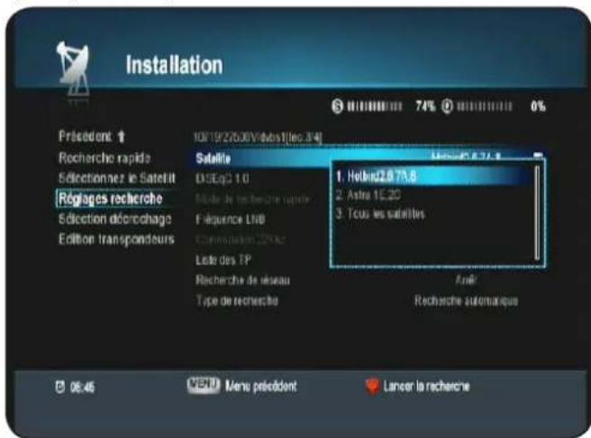 OPTEX ORS 9970HD - II.1.c) Reglages recherche - 1