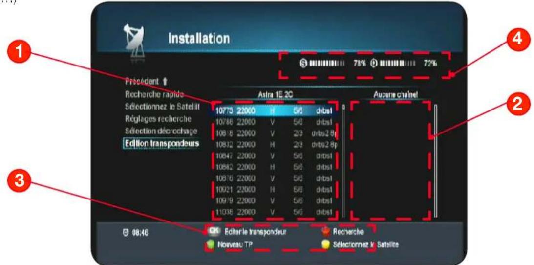 OPTEX ORS 9970HD - II.1.e) Edition transpondeurs - 1