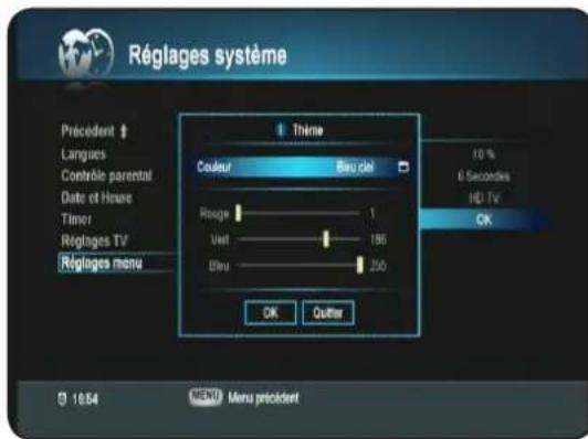 OPTEX ORS 9970HD - II.2.f) Réglages menu - 2