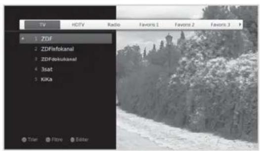 HUMAX NAFOX HD - Tri des chaines - 1