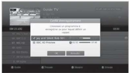 HUMAX NAFOX HD - Conflit de planification - 1