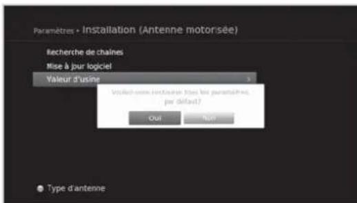 HUMAX NAFOX HD - MENU  Paramètres  Installation  Valeur d'usine - 1
