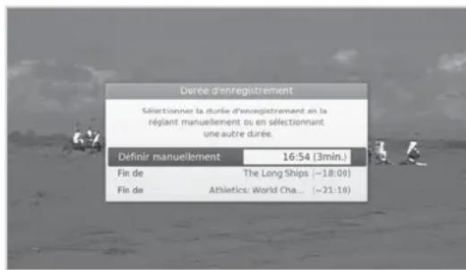 HUMAX NAFOX HD - Modification de la durée d'enregistrement - 1