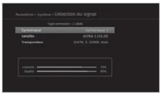 HUMAX NAFOX HD - Detection du signal - 1