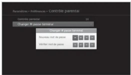 HUMAX NAFOX HD - Changement du mot de passer du terminal - 1