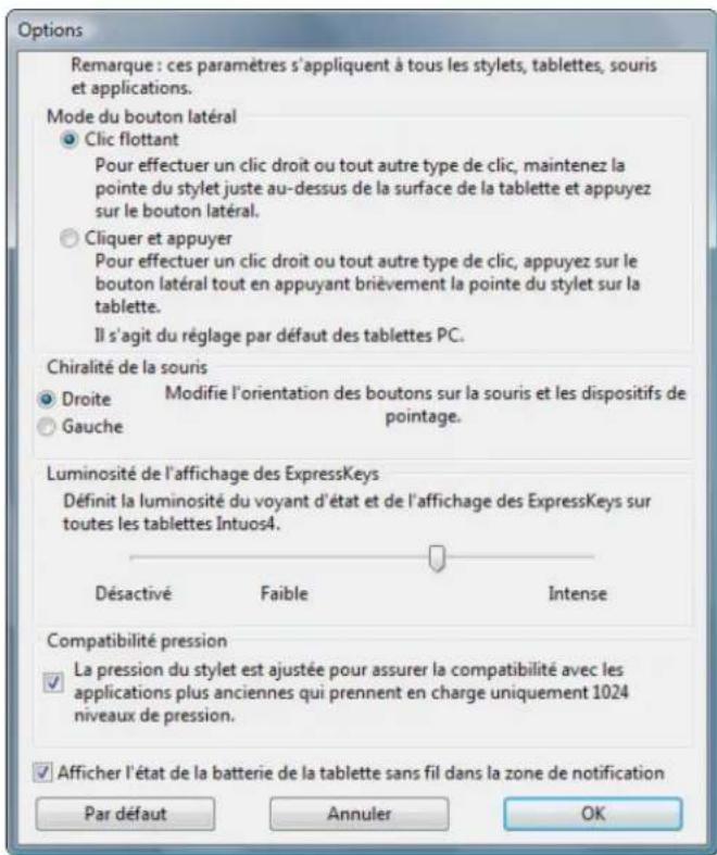 WACOM Intuos4 Wireless - OPTIONS AVANCEES - 3