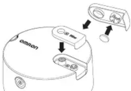 OMRON CompAIR NEC28P - Changement du filtre à air - 2