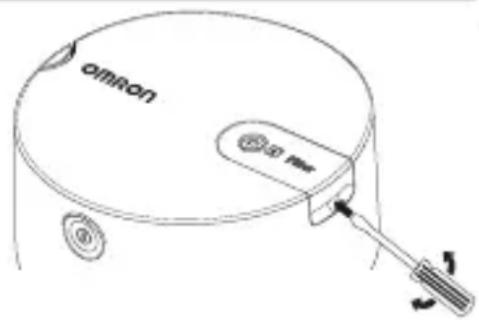 OMRON CompAIR NEC28P - Changement du filtre à air - 1