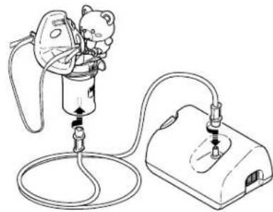 OMRON CompAIR NEC801 - Fixation du tube à air - 1