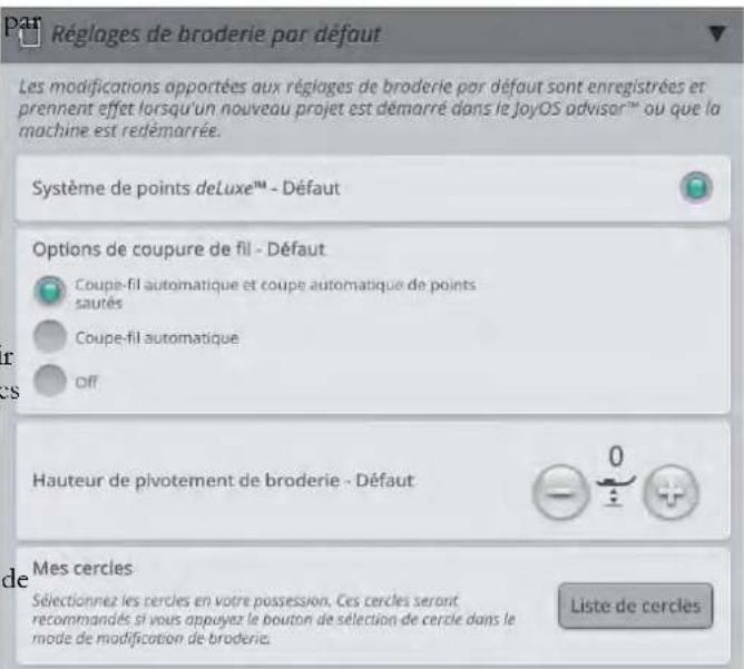 Husqvarna-Viking Designer Epic - Options de coupure de fil - Défaut - 1