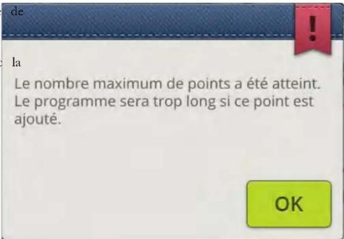 Husqvarna-Viking Designer Epic - Le nombre maximum de points a ete atteint - 1