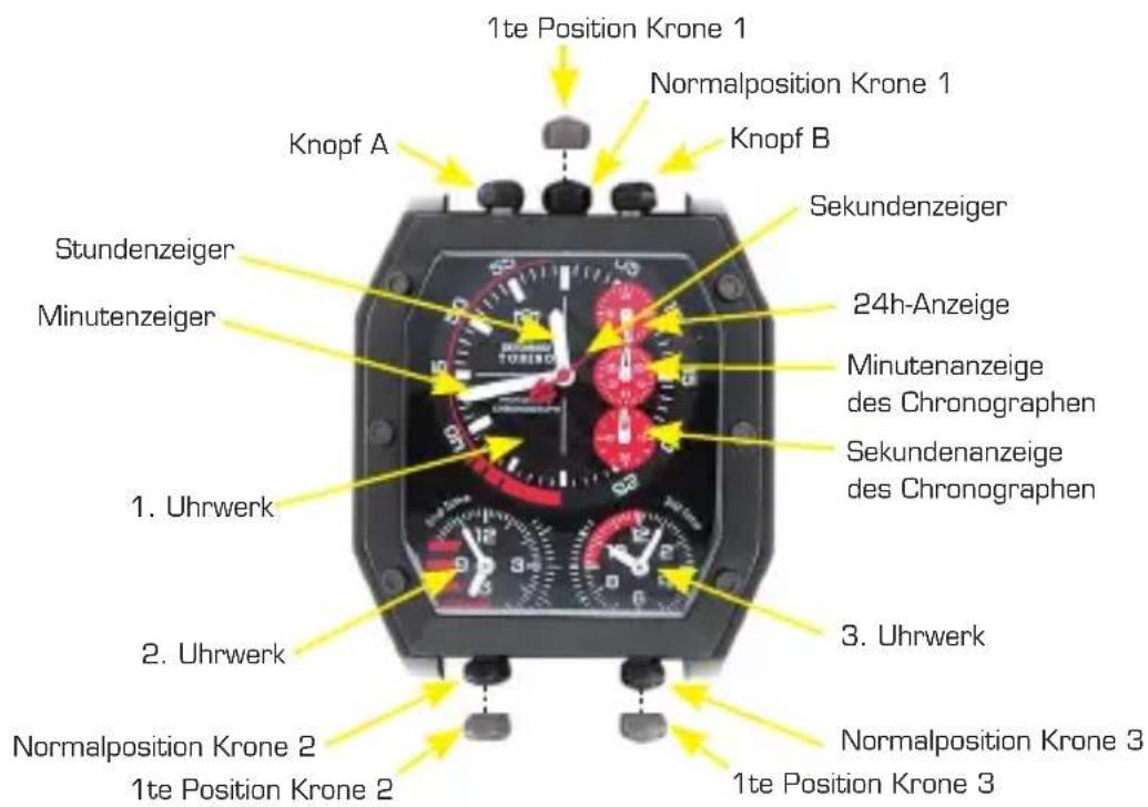 Detomaso Torino - Bedienungsanleitung Chronograph - 1