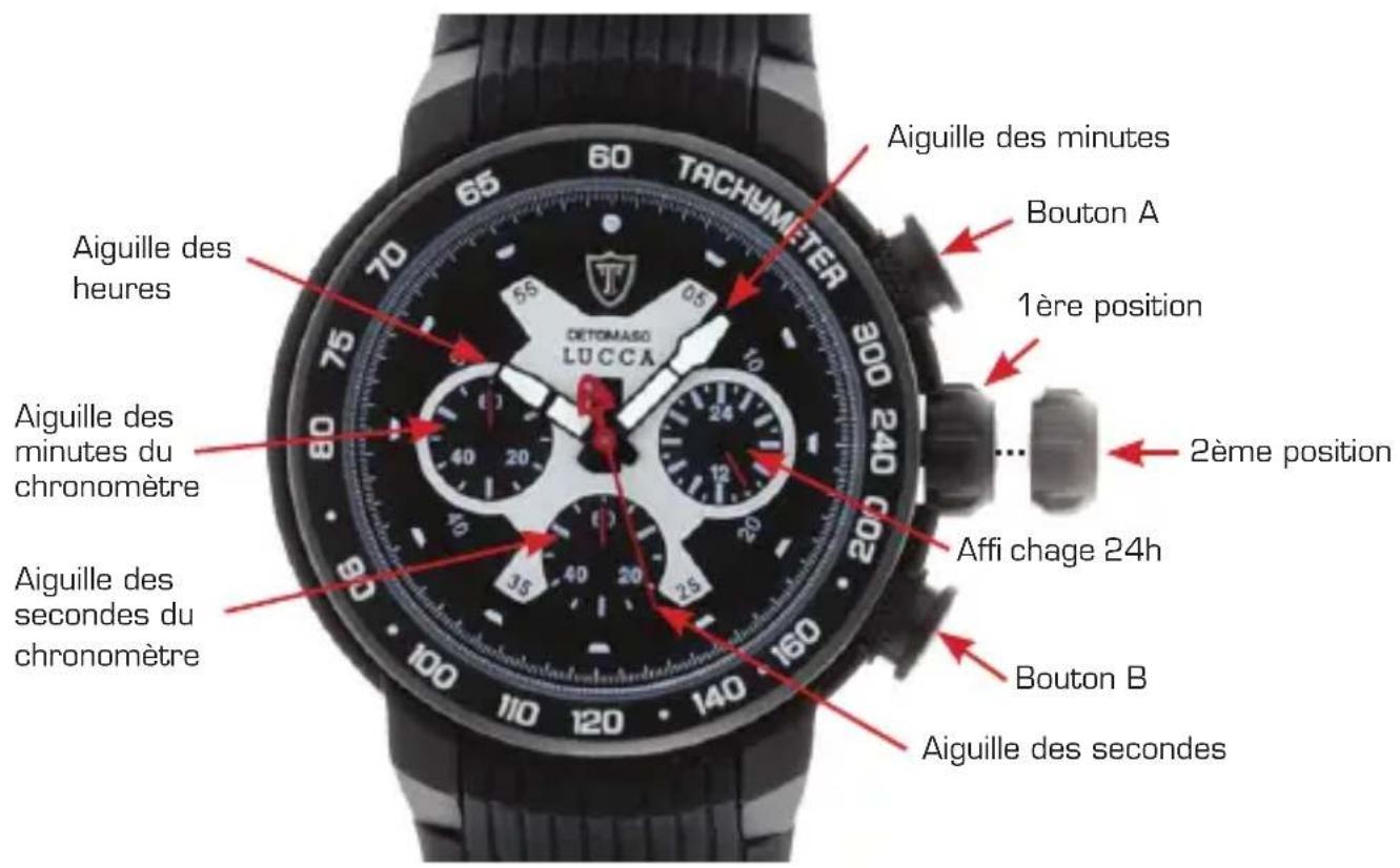 Detomaso Lucca - Utilisation de la montre - 1
