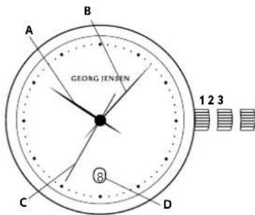 Georg Jensen S46ST02 - Indstilling at tid: - 1