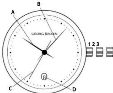 Georg Jensen S46ST02 - Instructions d'utilisation: montres à quartz - 2