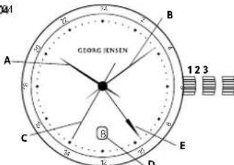 Georg Jensen S46ST02 - Régler la date: - 1