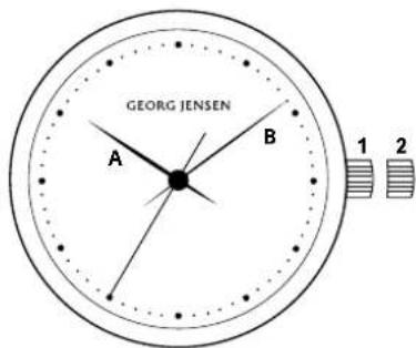 Georg Jensen S46ST02 - Operating Instructions Quartz Watches - 1