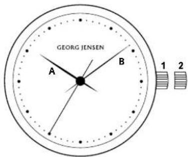 Georg Jensen S36ST02 - 操作說明：石英腕錶 - 1