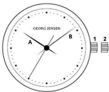 Georg Jensen K41ST73 - Bedienungsanleitungen: Quartzarmbanduhren - 1