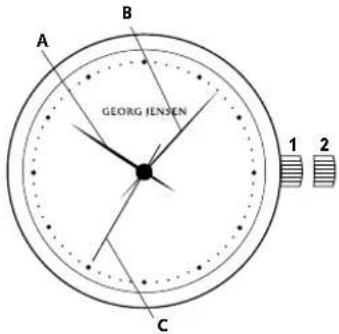 Georg Jensen K41ST73 - Allgemeine Anleitungen für mechanische Uhren - 1