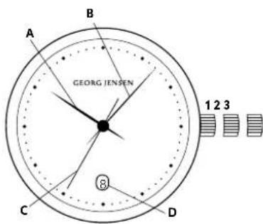 Georg Jensen K41ST03 - Indstilling at tid: - 1