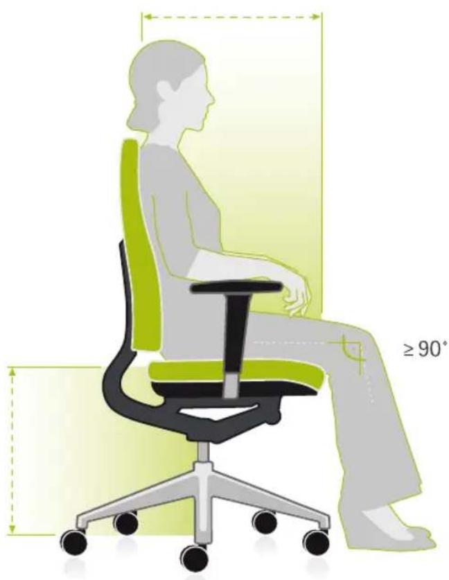 Rohde & Grahl Xenium Basic - Sitzhöhe und -tiefe   Seat height and seat depth   Zithoogte en -diepte   Hauteur et profondeur du siège - 2
