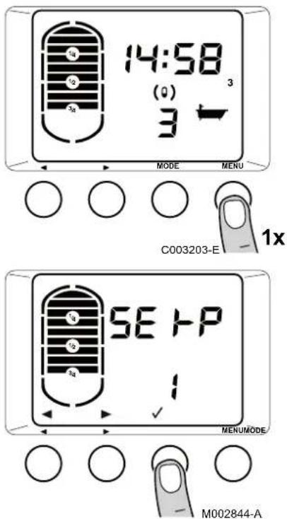 DE DIETRICH Kaliko TWH 200EV - Réglage du nombre de bains souhaité du chauffe-eau - 1
