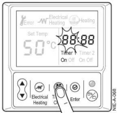 DE DIETRICH TWH Split FS 200 E - Appuyer sur Timer/Clock - 1