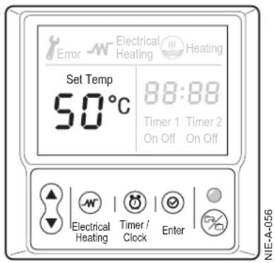 DE DIETRICH TWH Split FS 200 E - Utilisation du tableau de commande - 2