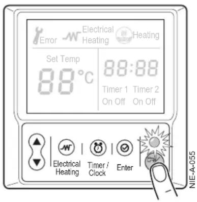 DE DIETRICH TWH Split FS 200 E - Utilisation du tableau de commande - 1