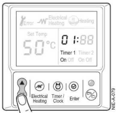 DE DIETRICH TWH Split FS 200 E - Appuyer sur Timer/Clock - 2