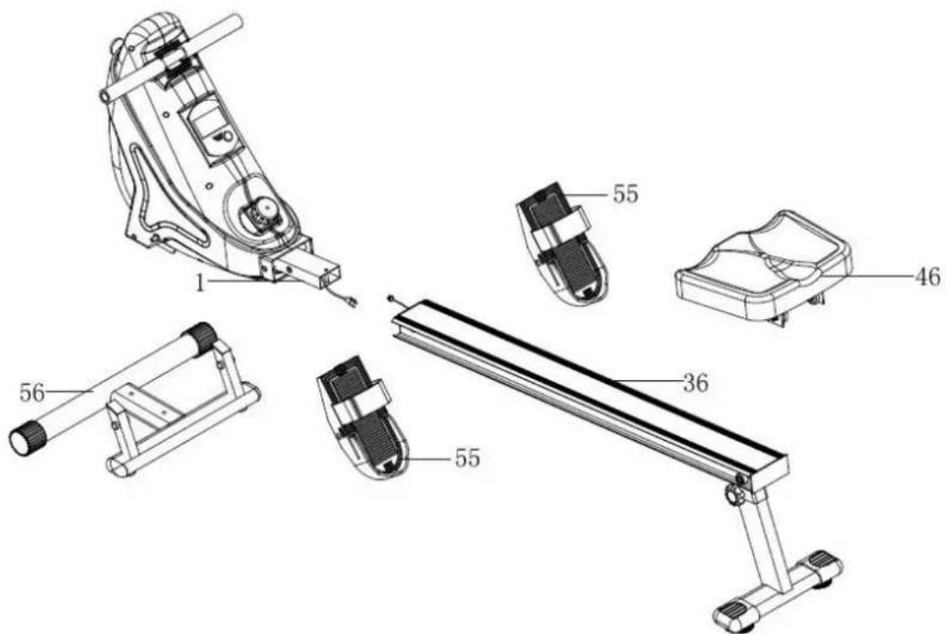 Toorx RowerForce - Déballage - Contenu de l'emballage - 3