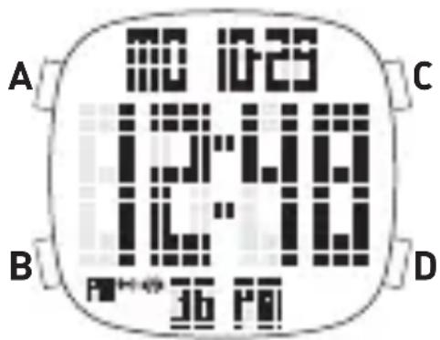 ADIDAS QFL103BA - Affichage NORMAL de l'heure - 1