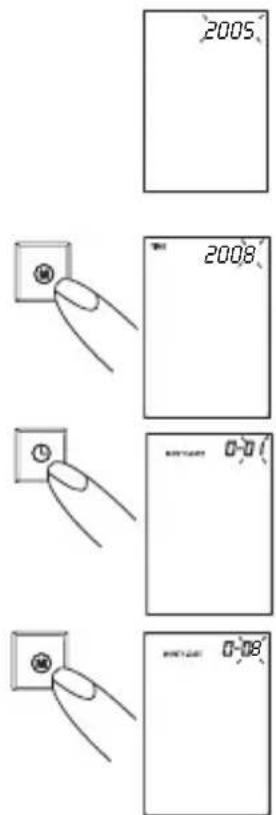 Marque Verte Digitensio BP 3BM13P - Setting time and date - 1