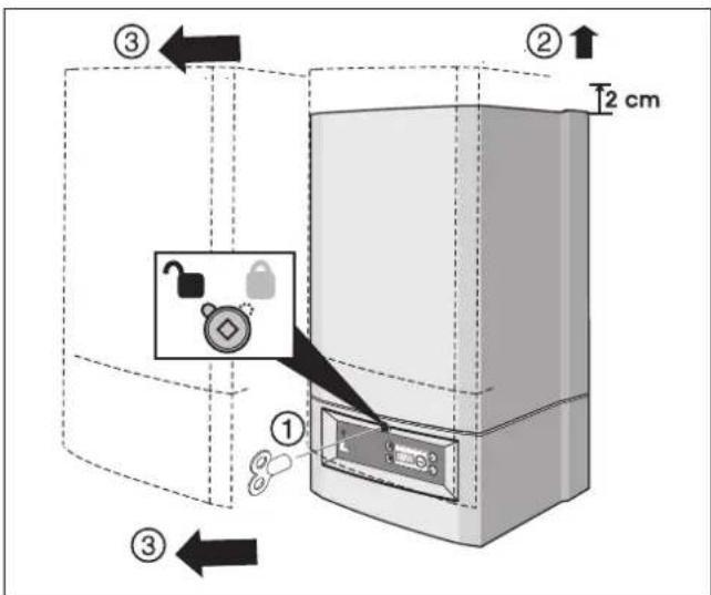 BUDERUS Logamax plus GB02224K - Accrochage de la chaudière - 1