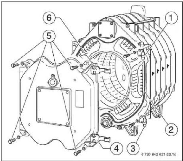 BUDERUS Logano G315 - Monter la porte du foyer - 1