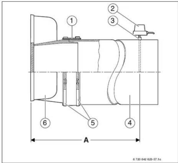BUDERUS Logano G315 - Mise en place de la manchette d'étanchéité du conduit de fumées (accessoire) - 2