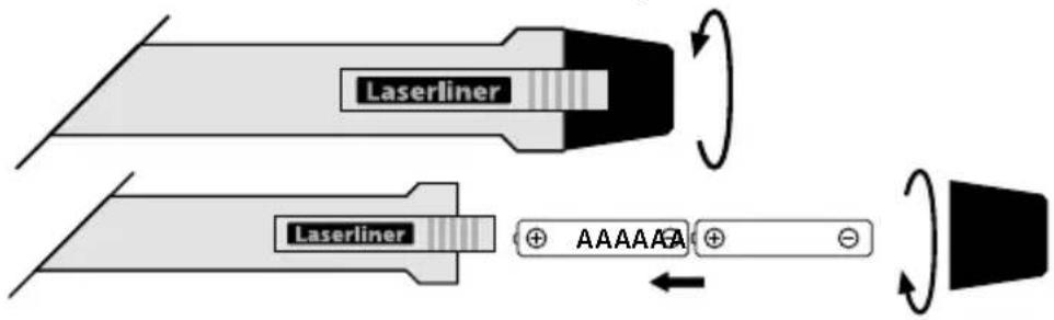 Laserliner ActivePen - Colocar as pilhas - 1