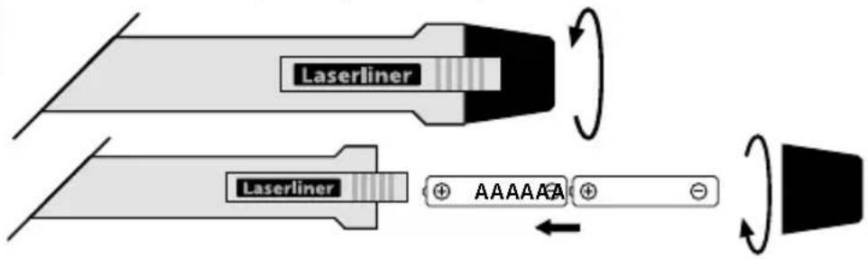 Laserliner ActivePen - Poner las pilas - 1