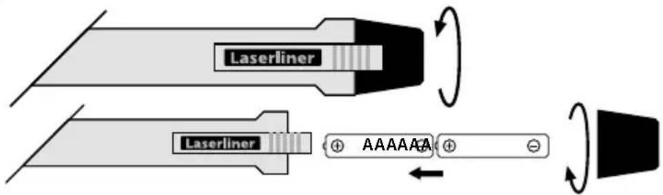 Laserliner ActivePen - Mise en place des piles - 1