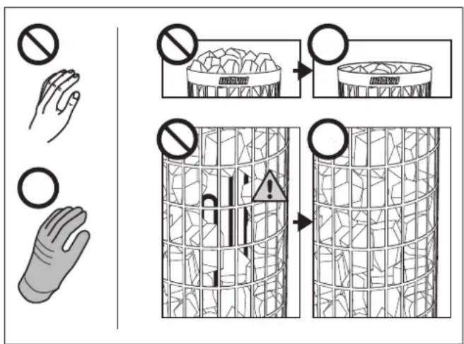 HARVIA Cilindro PC90E HPCS9U1H - Mise en place des pierres du poèle - 1