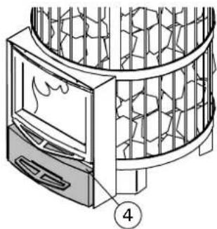HARVIA Legend 300 Duo - Stapelung der Saunaofensteine: - 4