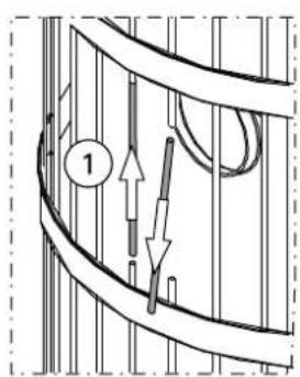 HARVIA Legend 240 SL - De kachel aansluiten op een gemetseld rookkanaal via de aansluitopening achter (figuur 11) - 2